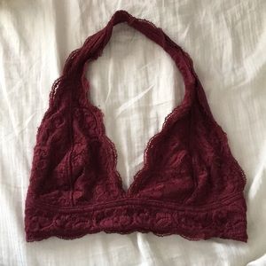 Lace Burgandy Bralette